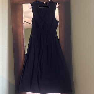 GAP Black linen maxi dress with pockets size XL